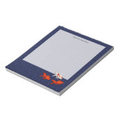 Goldfish op Seigaiha Pattern gepersonaliseerde Jap Notitieblok (Linkerzijde)
