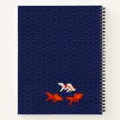 Goldfish op Seigaiha Pattern Japans Notitieboek (Achterkant)