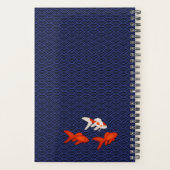 Goldfish op Seigaiha Pattern Japans Planner (Achterkant)