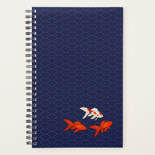 Goldfish op Seigaiha Pattern Japans Planner (Voorkant)