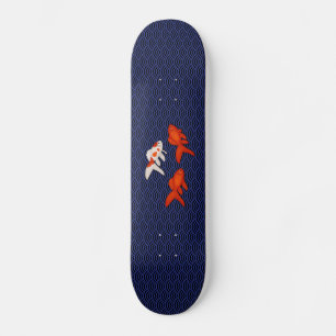 Goldfish op Seigaiha Pattern Persoonlijk Skateboard