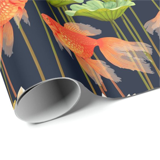 Goldfish Pattern-pakpapier Cadeaupapier (Rol Hoek)