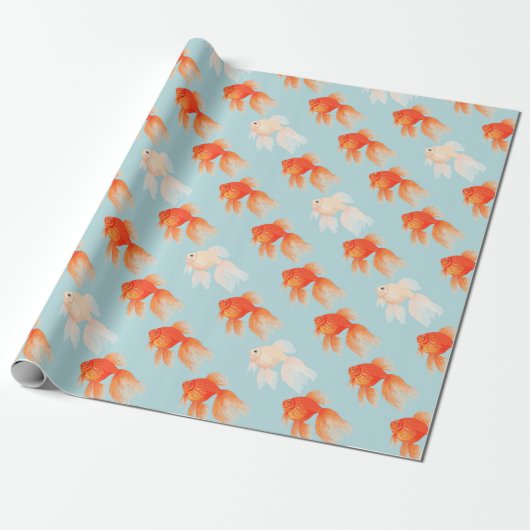 Goldfish Pattern-pakpapier Cadeaupapier (Uitgerold)
