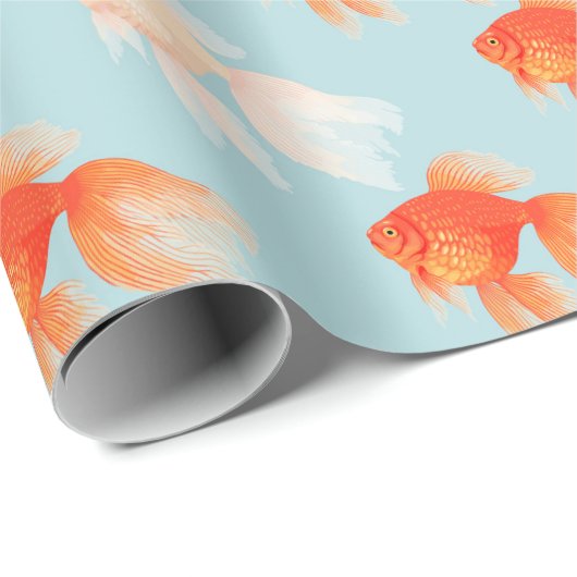 Goldfish Pattern-pakpapier Cadeaupapier (Rol Hoek)
