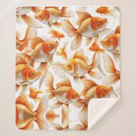 Goldfish Pattern Sierkussen en fleece deken