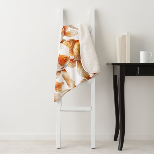 Goldfish Pattern Sierkussen en fleece deken (In situ)