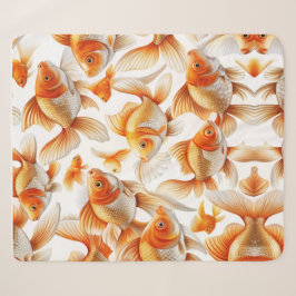 Goldfish Pattern Sierkussen en fleece deken