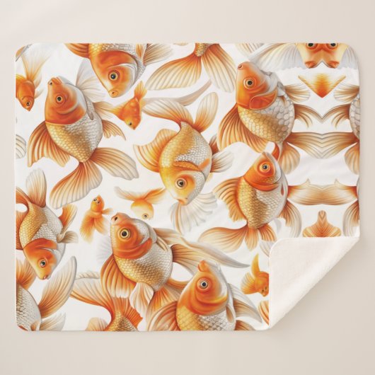 Goldfish Pattern Sierkussen en fleece deken (Voorkant (horizontaal))