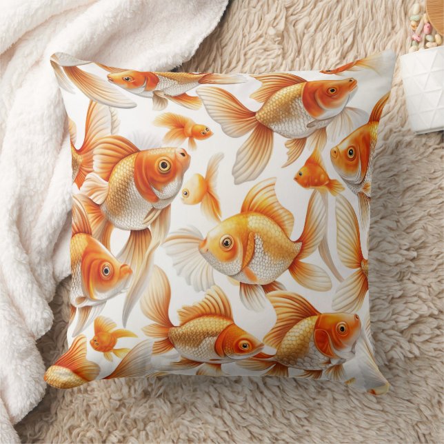 Goldfish Pattern Sierkussen en fleece deken (Deken)