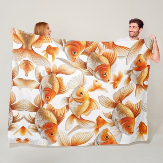 Goldfish Pattern Sierkussen en fleece deken (In situ)