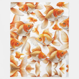 Goldfish Pattern Sierkussen en fleece deken