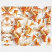 Goldfish Pattern Sierkussen en fleece deken (Voorkant (Horizontaal))