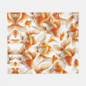 Goldfish Pattern Sierkussen en fleece deken (Voorkant (Horizontaal))