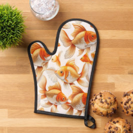 Goldfish Pattern Sierkussen en fleece deken Ovenwant