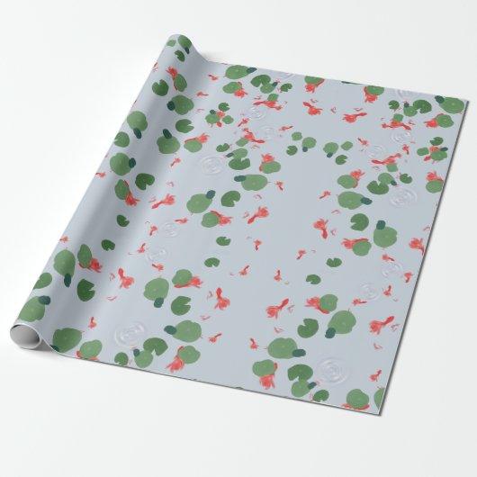 Goldfish Pond Cadeaupapier (Uitgerold)