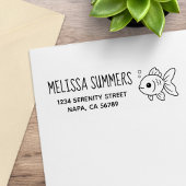 Goldfish Return Address Rubberstempel