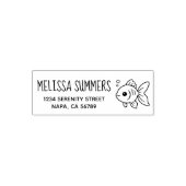 Goldfish Return Address Zelfinktende Stempel (Design)