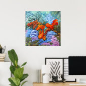Goldfish schilderij feng shui houdt van symbolen poster (Thuiskantoor)