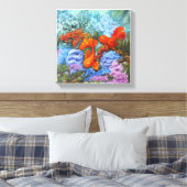 Goldfish schilderij feng shui liefde symbolen post canvas afdruk (Insitu (Slaapkamer))