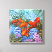 Goldfish schilderij feng shui liefde symbolen post canvas afdruk (Voorkant)