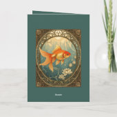 Goldfish Serenity Nowruz Celebration Kaart (Achterkant)