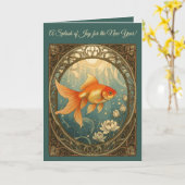 Goldfish Serenity Nowruz Celebration Kaart (Gele Bloem)