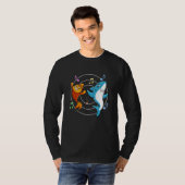 Goldfish Shark Dancing Cute Sea Animals T-shirt (Voorkant volledig)