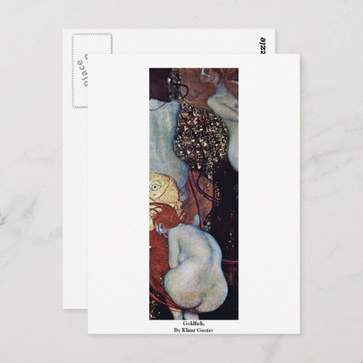 Goldfish, van Klimt Gustav Briefkaart (Voorkant / Achterkant)