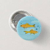 Goldfish Waterverf Ronde Button 3,2 Cm (Voorkant /achterkant)