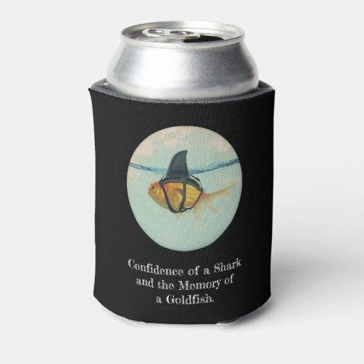 Goldfish with a Shark Fin Confetti Blikjeskoeler (Blikje Achterkant)