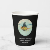 Goldfish with a Shark Fin Confetti Papieren Bekers (Achterkant)