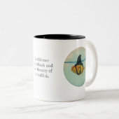 Goldfish with a Shark Fin Confetti Tweekleurige Koffiemok (Voorkant rechts)