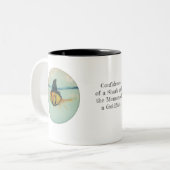 Goldfish with a Shark Fin Confetti Tweekleurige Koffiemok (Voorkant links)