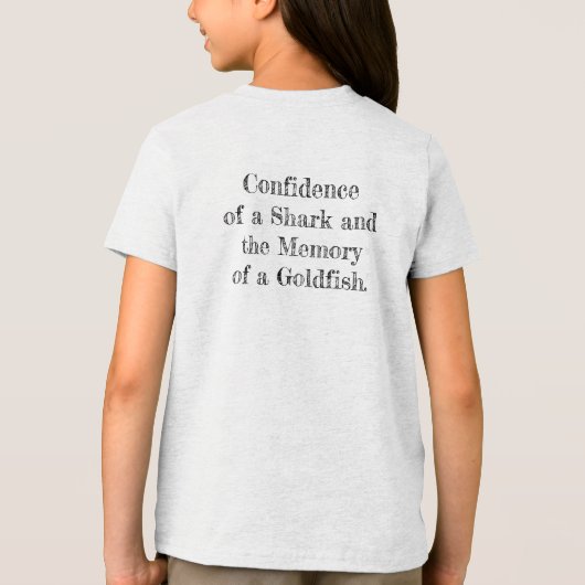 Goldfish with a Shark Fin Tri-Blend Shirt (Achterkant)