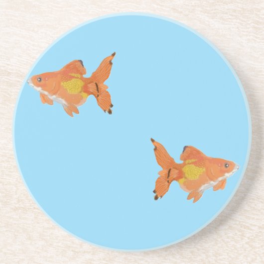 goldfishes zandsteen onderzetter (Voorkant)