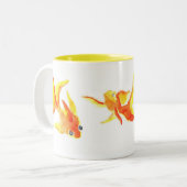 Goldfishies Tweekleurige Koffiemok (Voorkant links)