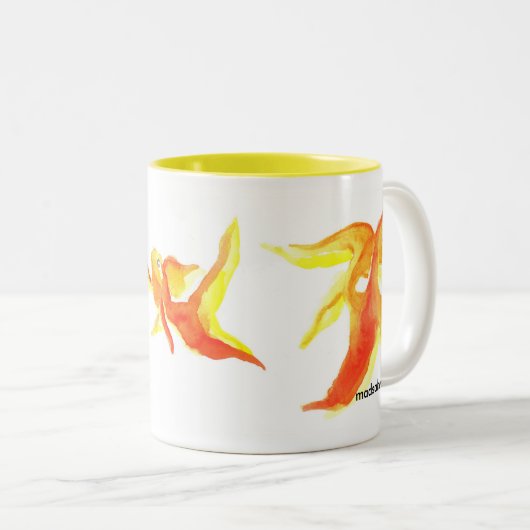 Goldfishies Tweekleurige Koffiemok (Voorkant rechts)