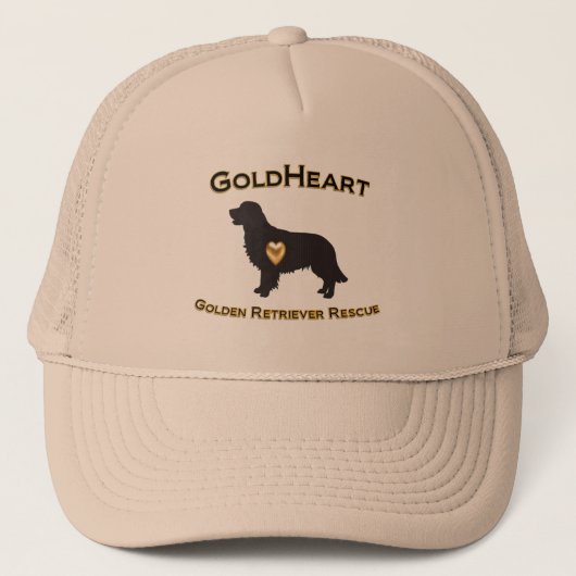 GoldHeart Ball Gap met een Golden Heart Trucker Pet (Voorkant)