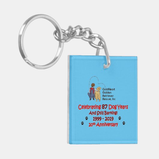 GoldHeart Celebration Sleutelhanger (Voorkant Links)