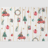 GoldI-ontwerp met kerstWaterverf 11 Tissuepapier (Voorkant)