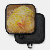 Goldie de kip pannenlap (Voorkant / Achterkant)