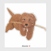 Goldie Doodle Custom-Cut Extra Large Vinyl Sticker (Vel)