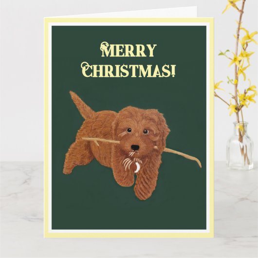 Goldie Doodle Greeting Card Kaart (Gele Bloem)