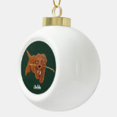 Goldie Doodle Keramische Bal Ornament (Rechts)