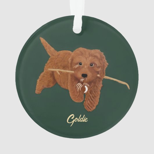 Goldie Doodle Ornament (achterkant)