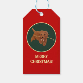 Goldie Doodle Rood Cadeaulabel