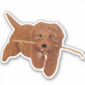 Goldie Doodle Small Custom-Cut Stickers (Voorkant)