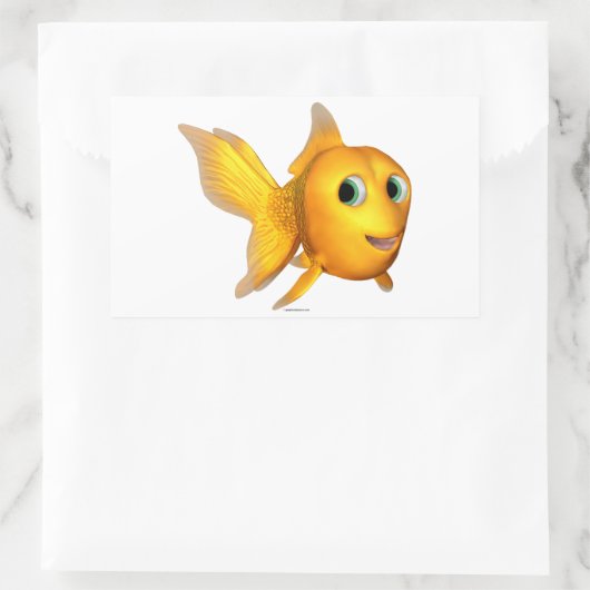 Goldie Fish Rectangle-Stickers Rechthoekige Sticker (Tas)