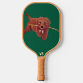 Goldie Golden Dog Green Pickleball Paddle (Achterkant)