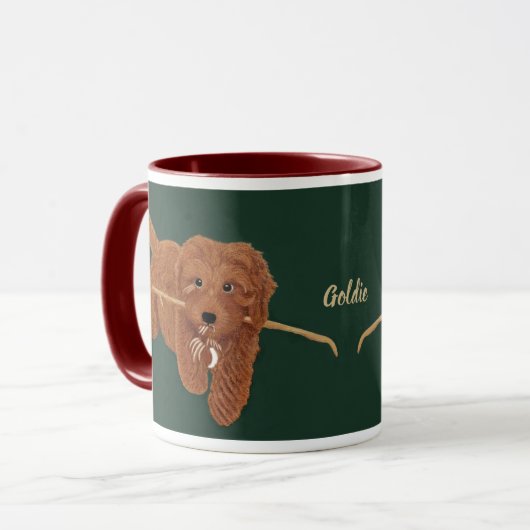Goldie Golden Doodle Combo Mok (Voorkant links)